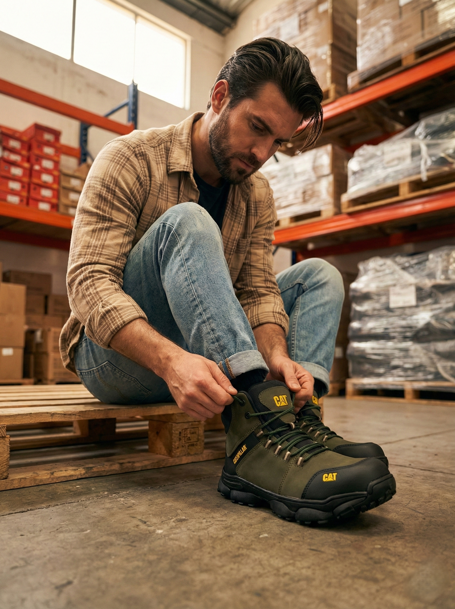 BOTA CAT FORCE 2.0 - SEGURIDAD PARA TRABAJO PESADO, RESISTENTE A IMPACTOS - ALTA CALIDAD