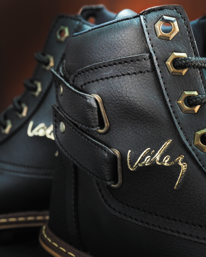 BOTA VELEZ DOBLE CORREA + MORRAL A JUEGO | INCLUYE CAJA
