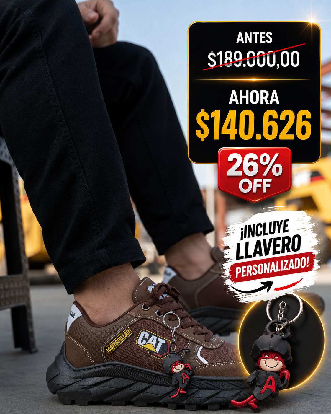 TENIS CATERPILLAR PREMIUM + LLAVERO GRATIS | ESTILO, RESISTENCIA Y CONFORT