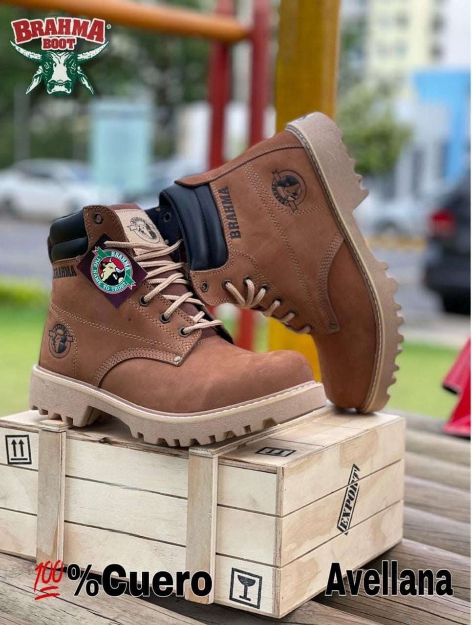 BOTA BRAHMA CLASICA CUERO + CAJA | CUERO GENUINO DE ALTA CALIDAD