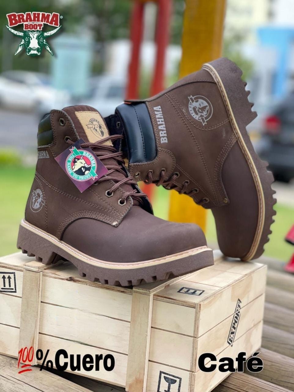 BOTA BRAHMA CLASICA CUERO + CAJA | CUERO GENUINO DE ALTA CALIDAD