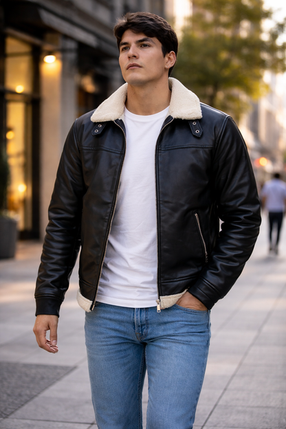 CHAQUETA OVEJ. CUERO PREMIUM | HOMBRE - ESTILO Y ELEGANCIA